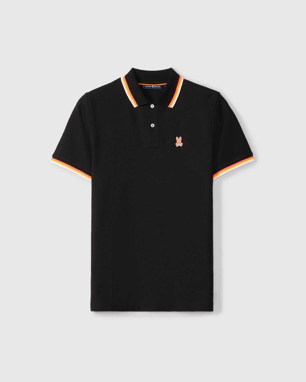 Polos Psycho Bunny Granbury Pique Polo Noir Homme | IFF-82890461